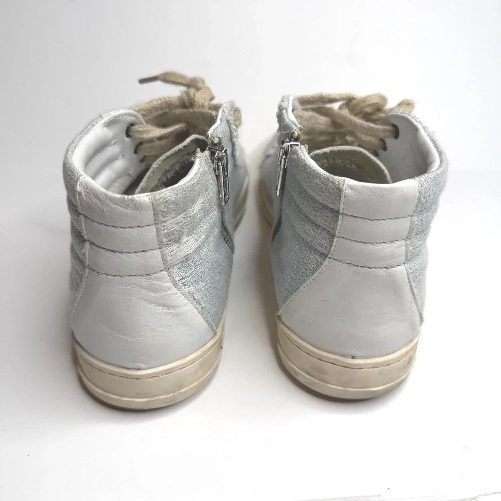 P448 Women's Skate‎ Denim High top Sneakers Size 40